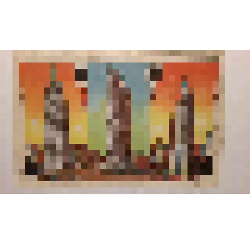 г.Нью-Йорк. Небоскрёбы Нью-Йорка: Эмпайр Стэйт билдинг, Рокфеллер центр, Крайслер билдинг. Общие виды трёх зданий. На обороте Статуя Свободы на о. Бедлоу. C.T. & CO