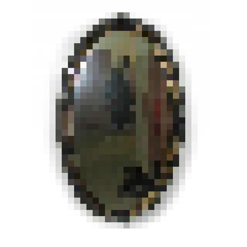 Зеркало в чёрной овальной раме с позолотой