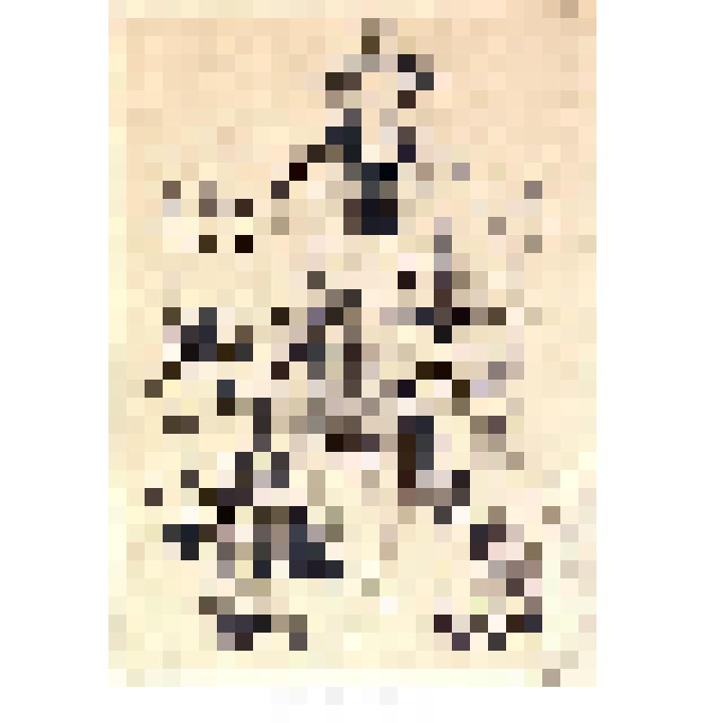 Набросок человека на лошади. Рисунок