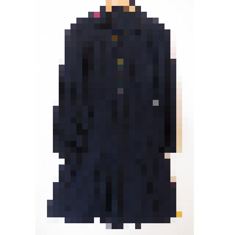 Платье женское черное с вышивкой по воротнику и полочке