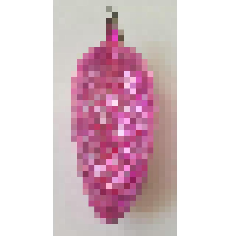 Игрушка ёлочная. Шишка розовая