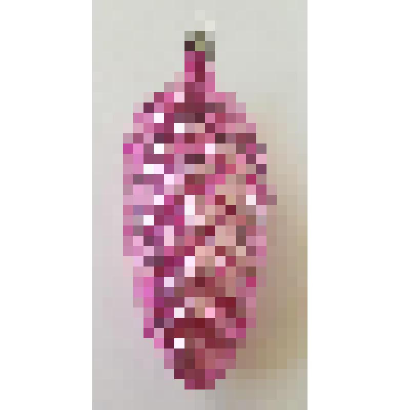 Игрушка ёлочная. Шишка розовая