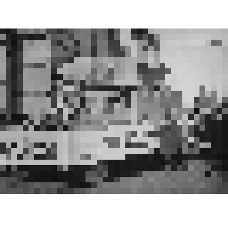 Фотография черно-белая. Праздничная колонна рудника "Комсомольский" на первомайской демонстрации