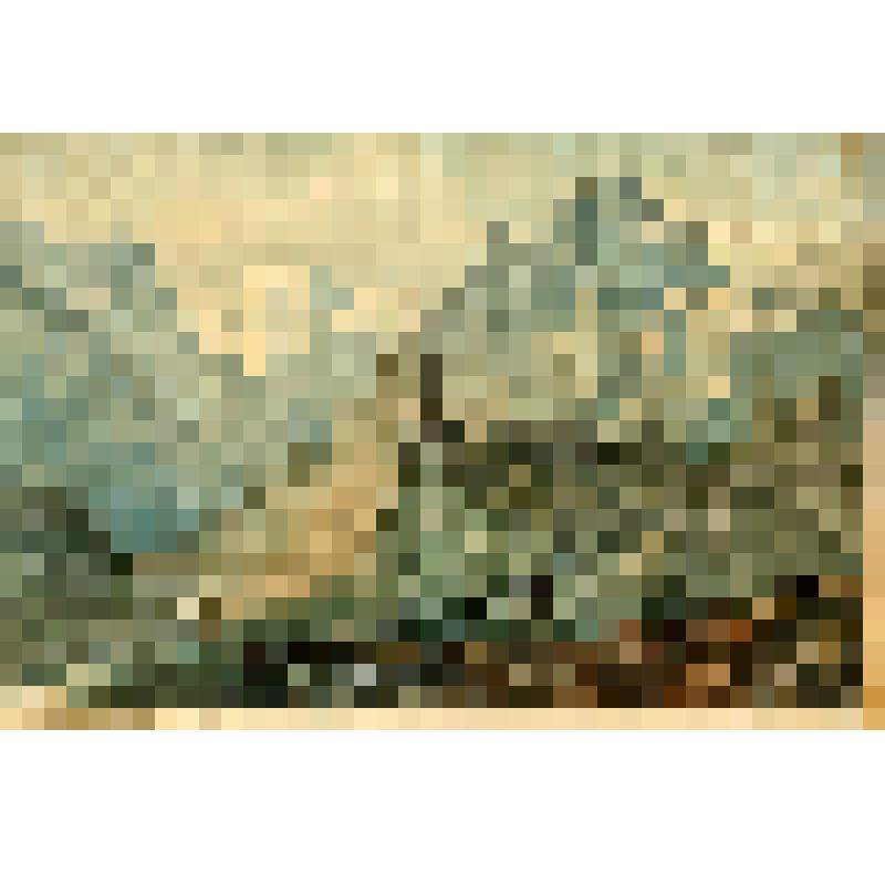 Вид Крестовой горы из ущелья близ Коби