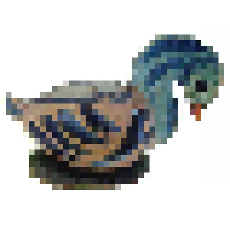 Игрушка из дерева и фанеры расписная (гусь)