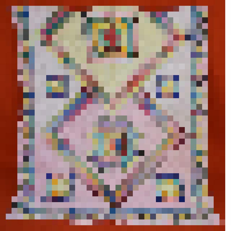 Покрывало прямоугольной формы вышиты квадраты и ромбы