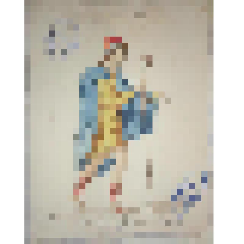 Эскиз мужского костюма. Сцена пролога. "Царь Кандавл" (Премьера состоялась в Санкт-Петербурге, однако уже 22 декабря спектакль был показан в Императорском Большом театре в Москве.). Москва, Императорский Большой театр