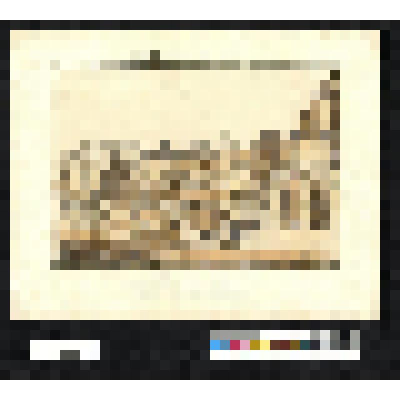 Лист из сюиты иллюстраций "Les Ruines de Paris". Руины министерства финансов