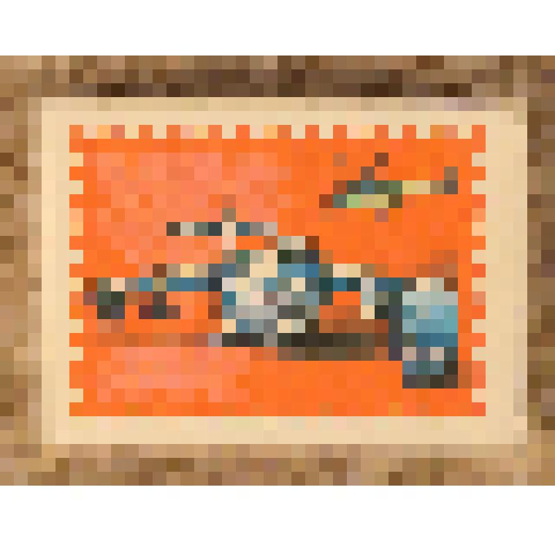 Коробок спичечный сувенирный "Авиапочта", из набора спичек сувенирного "Из истории Отечественной почты". 1989 г