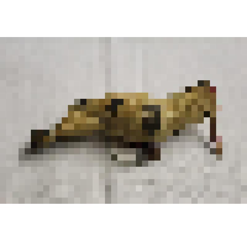 Игрушка ёлочная - птичка из папье-маше красно-чёрно-белого цвета (дятел)