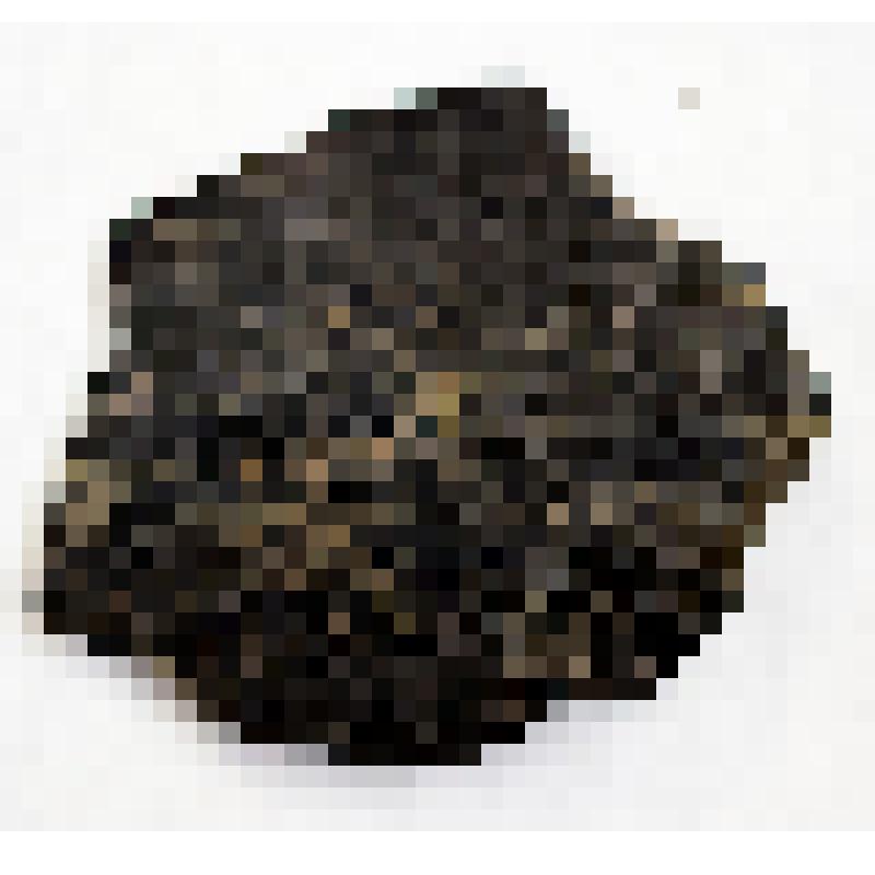 Скребок концевой ретушированный среднего размерного ранга из пластинчатого отщепа из темно-серого камня