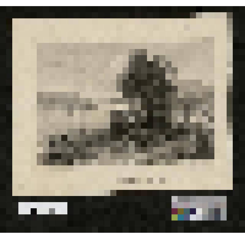 Вид озера Шимзее, справа дорога с хижинами в глубине