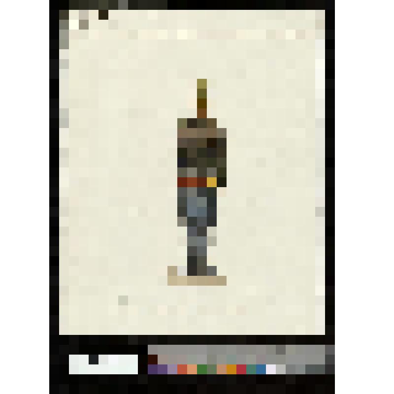 Солдат "оливкового" пехотного полка турецких войск, вид со спины с ранцем