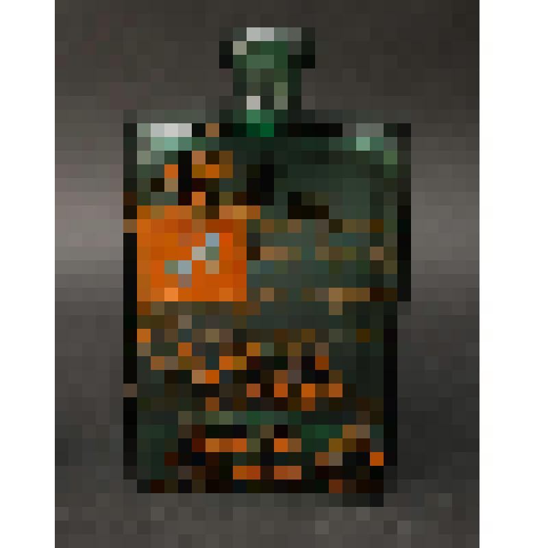 Штоф четырехгранный зеленый с изображением чертиков и надписью. из набора для водки