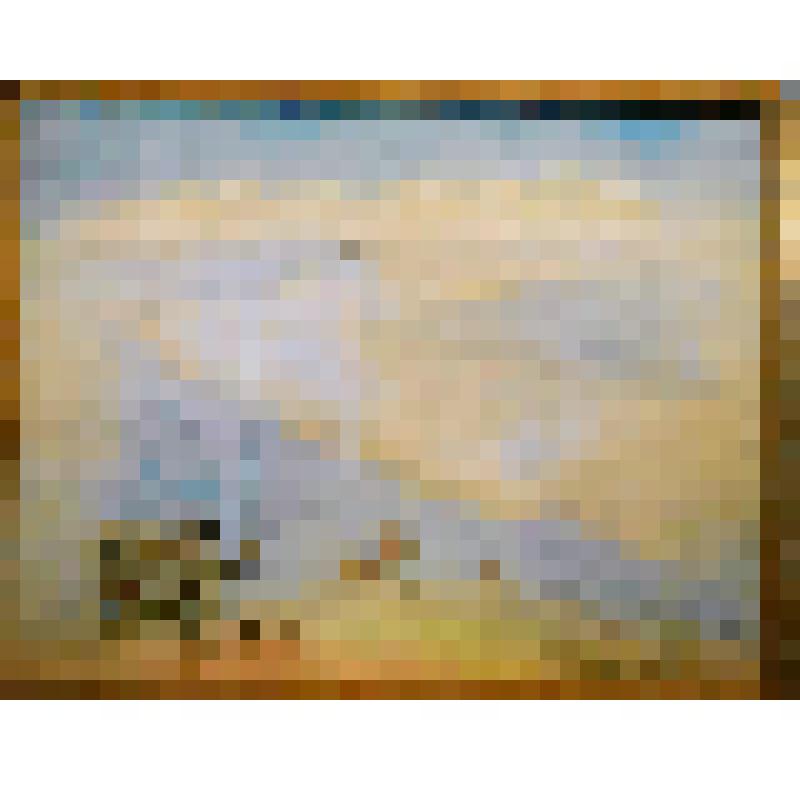 Эскиз декорации. Панорама. "Парень из нашего города" (Режиссер Е.Симонов.). Москва, Московский театр юного зрителя