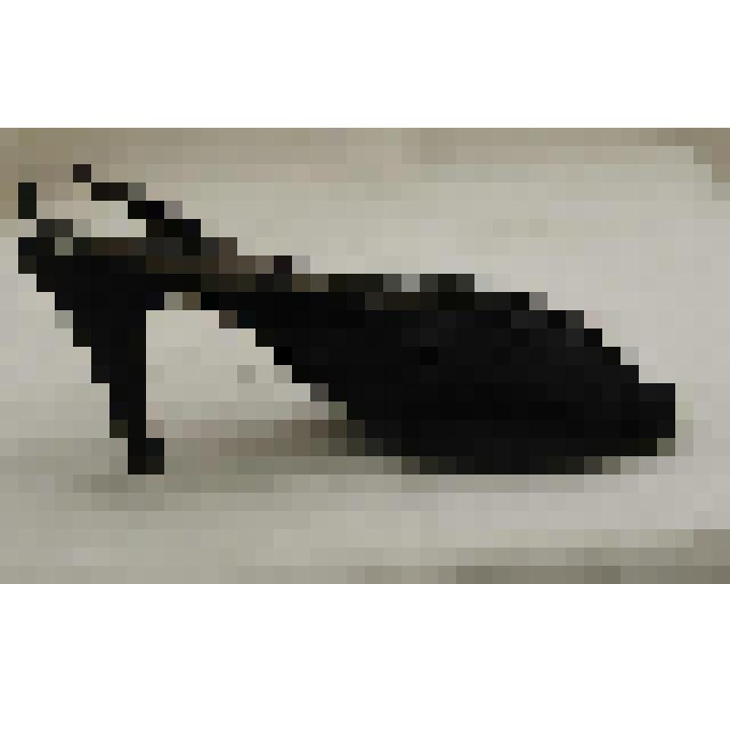 Обувь XIX-XX вв. Босоножка левая женская, с открытой пяткой черного цвета, ремешок с металлической пряжкой