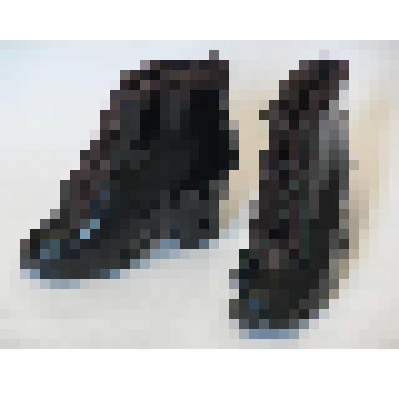 Бот с меховой отделкой резиновый, на каблучке (левый)