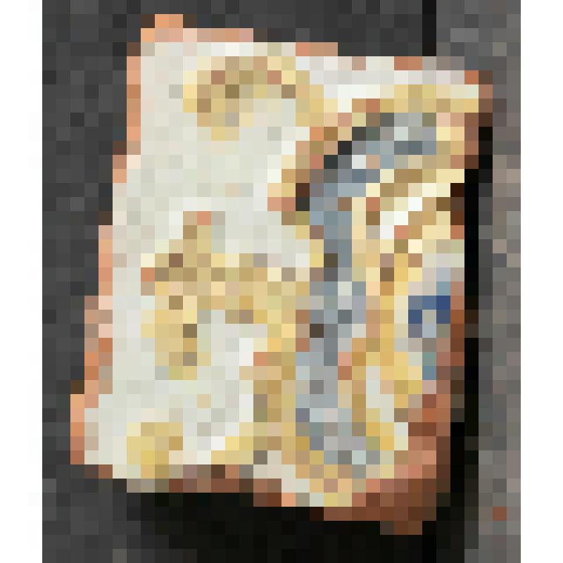 Изразец – поясок печной  угловой рельефный полихромный