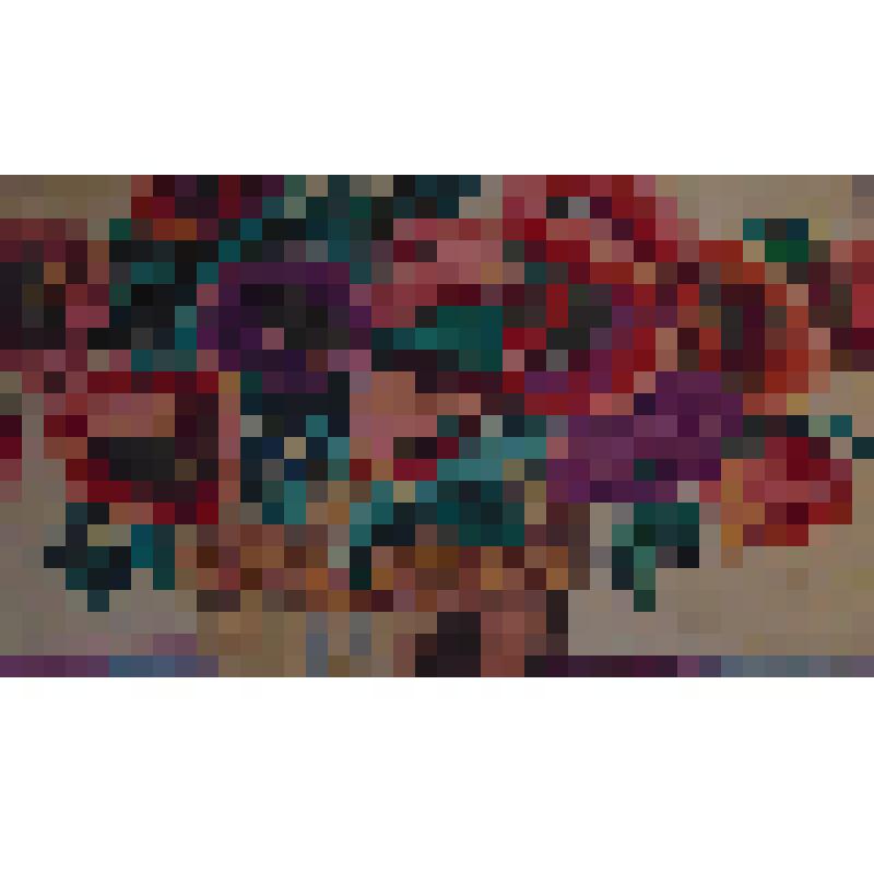 салфетка,вышивка крестом -ваза с цветами