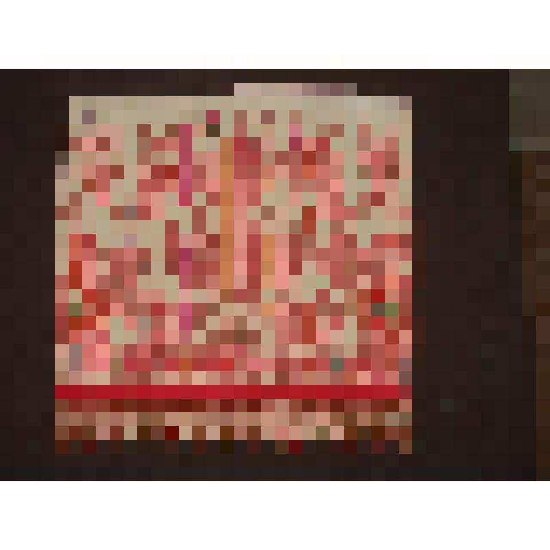 Конец к полотенцу с двухсторонней вышивкой разноцветными шерстяными нитками и кружевом