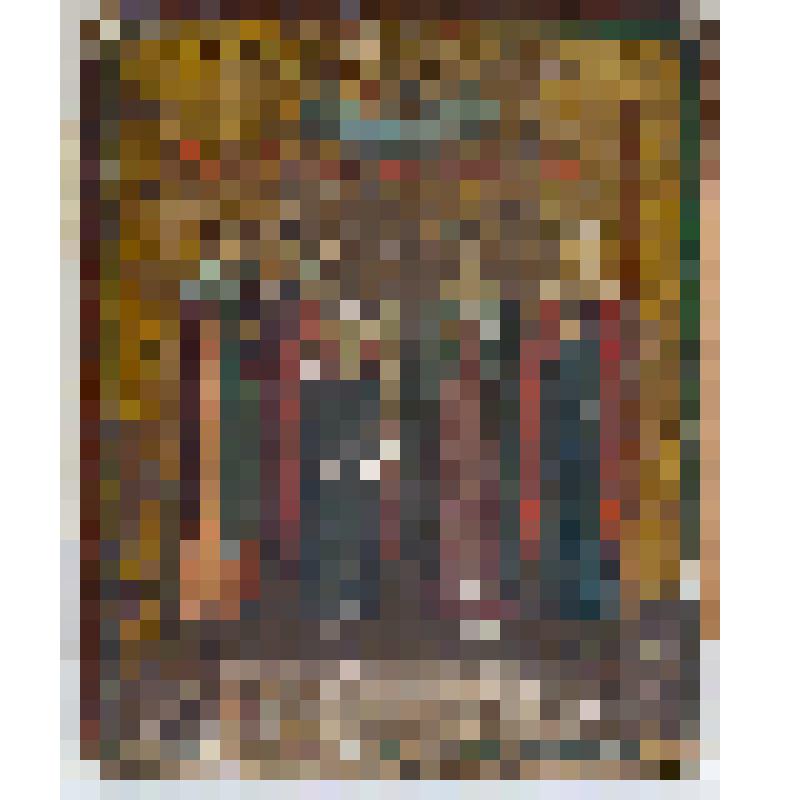 Икона "Избранные святые: Преподобный Сергий Радонежский, святой Василий Великий,   мученица Параскева и  мученица Анна"