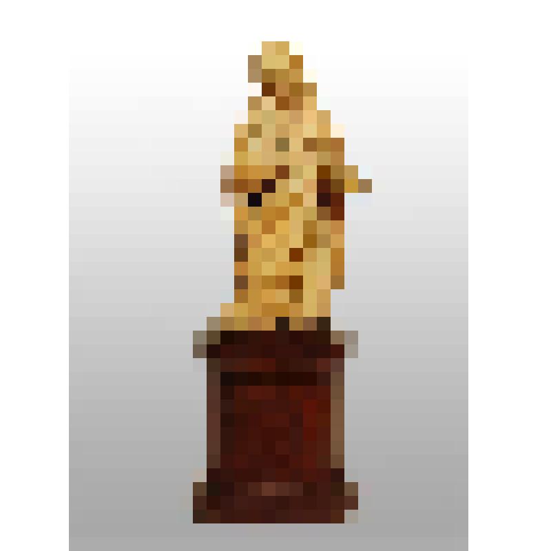 Фигура - коленопреклоненная Мадонна, на цилиндрической подставке