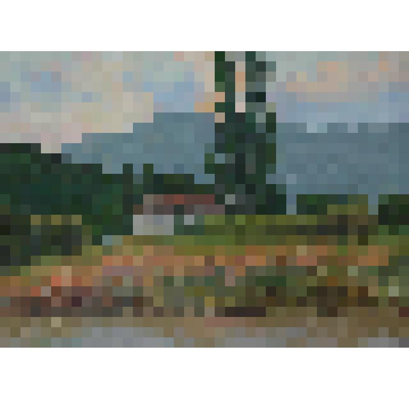 Крымский вечер. Село Тополевка. Картина