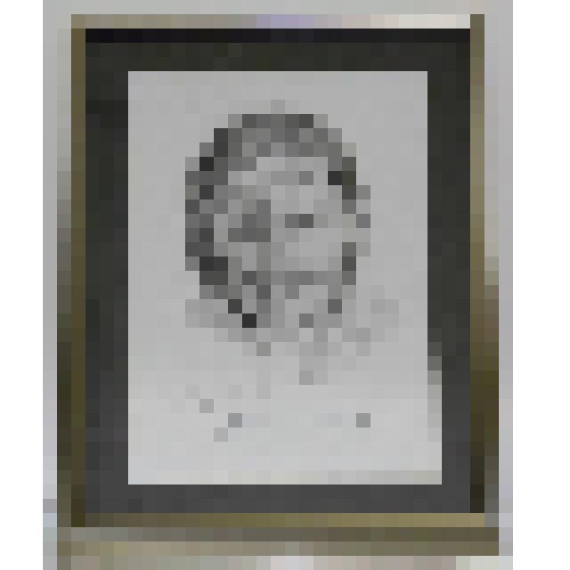 Графическое произведение "Бабушка", из серии "Уходящие лики России"