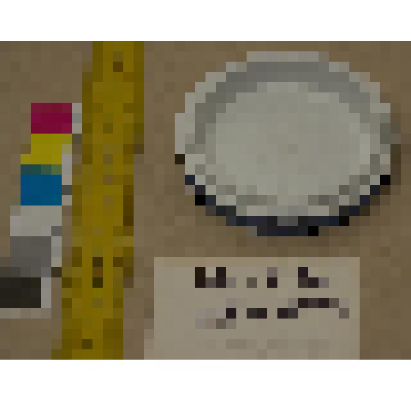 Баночка для зубного порошка фаянсовая, круглая с крышкой