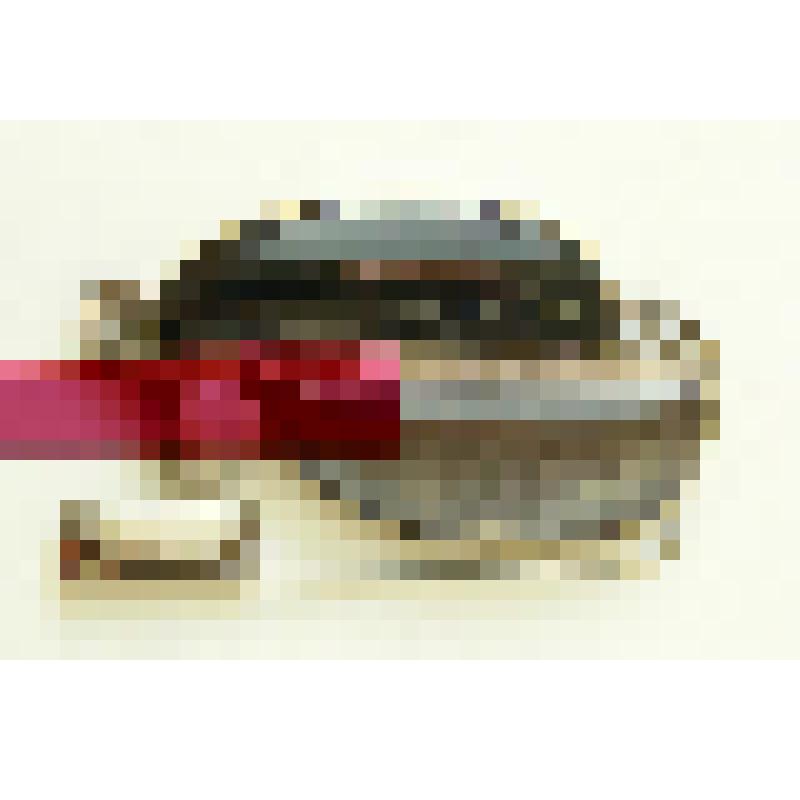 Брошь из обсидиана и лунного камня