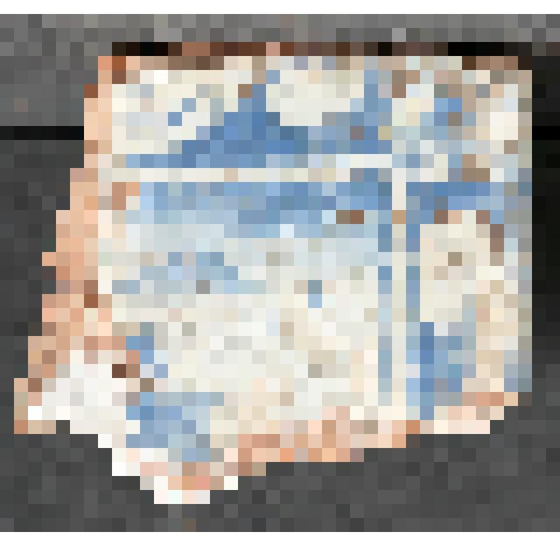 Изразец печной стенной расписной. Фрагмент: правый верхний угол