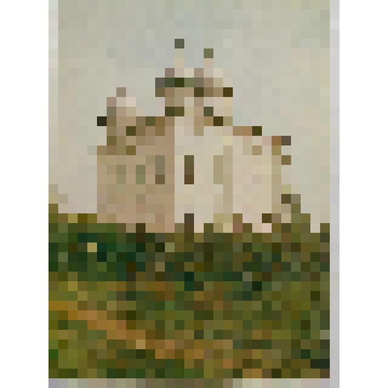 Георгиевский собор. Юрьев монастырь. 1119-1130 гг.; Юрьев монастырь, осн. 1030 г. Георгиевский собор Юрьева монастыря. 1119. из комплекта. Петр. Общий вид собора. Издательство "Планета"