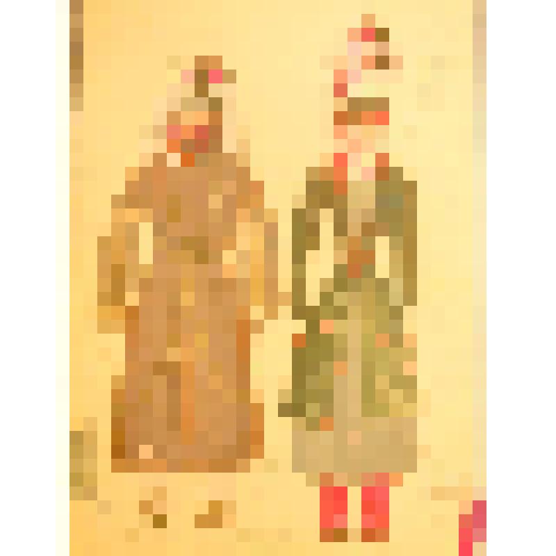 Эскиз женских костюмов. "Гостьи на свадьбе". "Кавказский меловой круг" (Режиссер В. Дудин). Москва, Московский академический театр имени Вл. Маяковского