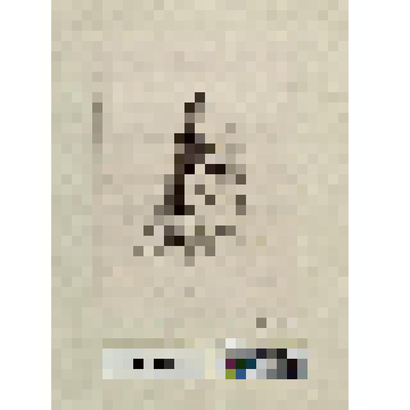 Почтальон с почтовым ящиком приклпленым спереди на жилете рассматривая конверт остановился на углу дома