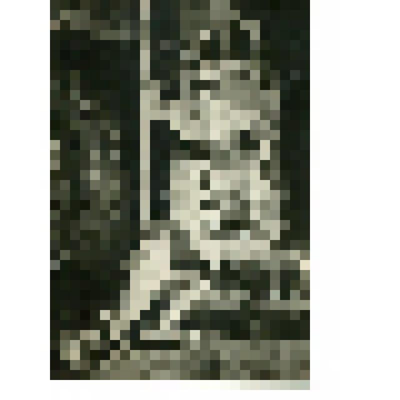 Фотография, сцена из сп-ля, В.И. Илисовский - Иван Грозный, сидит на троне, в правой руке держит скипетр, у его ног, на ступенях трона распластался холоп. "Василиса Мелентьева". Йошкар-Ола, Марийский государственный театр