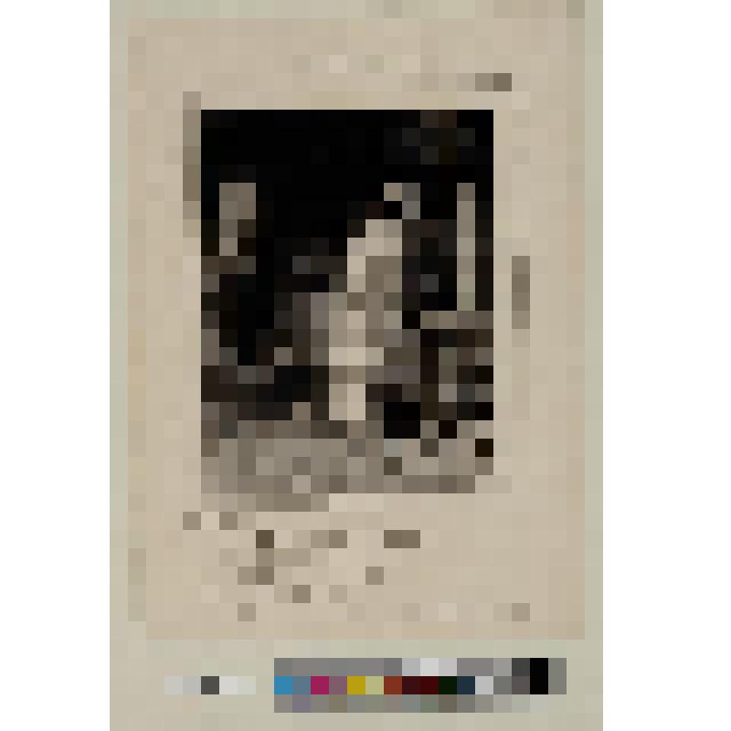 В кухне у плиты стоит мужчина в домашнем костюме, в руке у него - меха для раздувания огня