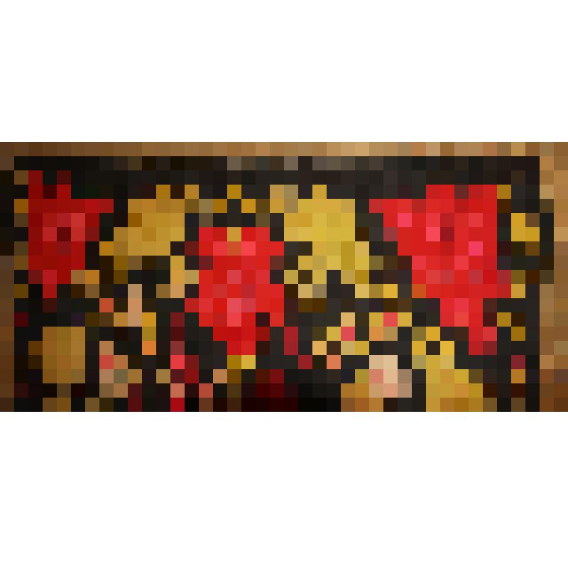 Ковер шерстяной домотканый (розы, тканые буквы З.М.)