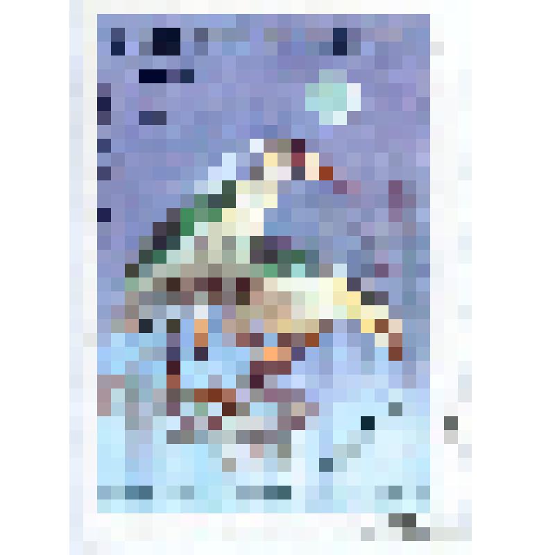 Марка почтовая. Птица кваква обыкновенная (Nycticorax nycticorax). Номинал 5 вьетнамских донгов