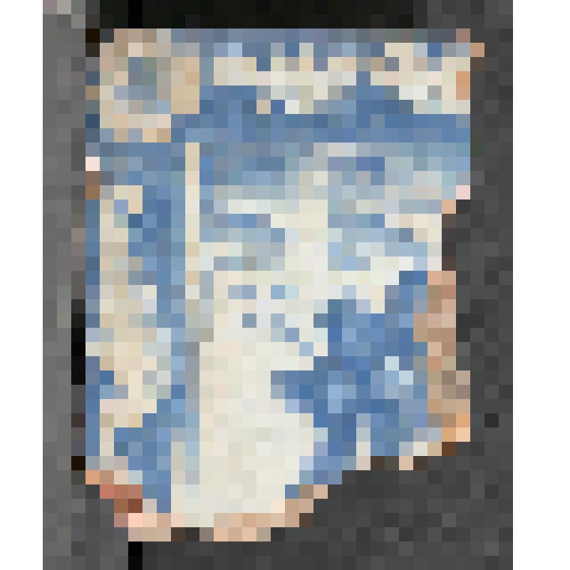 Изразец печной стенной расписной. Фрагмент: левый верхний угол