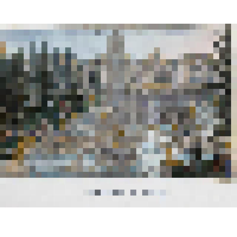 гравюра. Дворец в Петергофе. Северный фасад