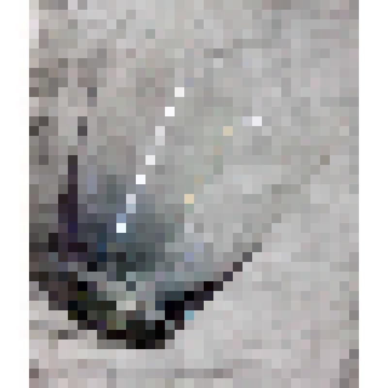 Стопка прозрачного дымчато-голубого стекла для крепких спиртных напитков. Из набора, из коллекции документальных, фотографических и вещевых материалов о Миловидовой Инне Борисовне (1929-2009), кандидате биологических наук, преподавателе биофака Саратовско