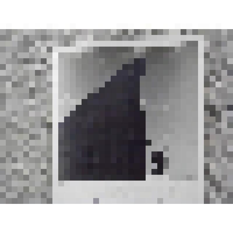 Фотография ч/б. Левая стелла на входе в комплекс