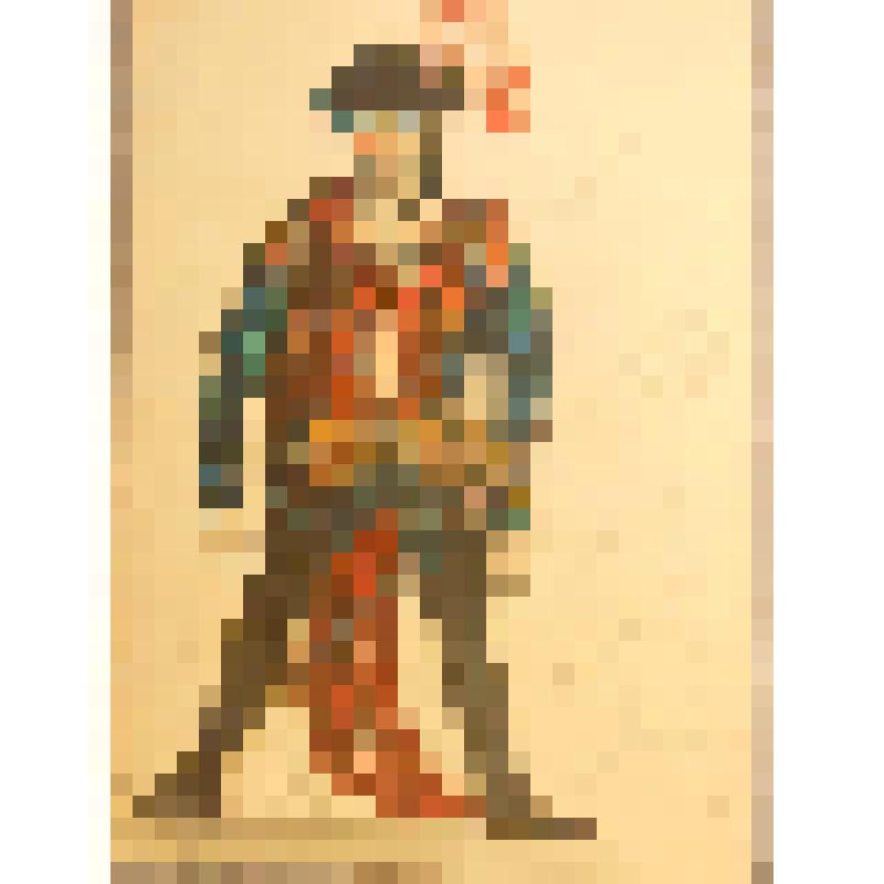 Эскиз костюма. "Капитан". "Человек, который смеется" (Режиссер П. Васильев. Инсценировка: А. Талбузин, А. Полевой). Москва, Московский драматический театр им. Н.В. Гоголя