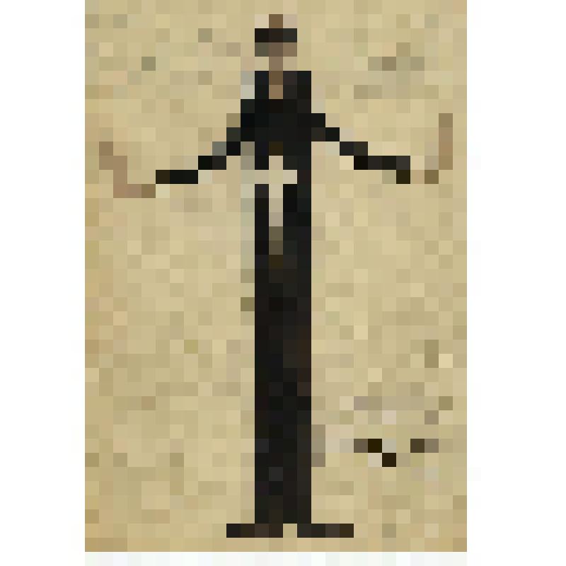 Эскиз костюма. Двусторонний. Монах чёрный, 2 акт / Торговка. "Комедианты". Глиэр Р.; 1931, балетм. Чекрыгин А.И., Петровский А.П. (режиссер), худ. Эрдман Б.Р