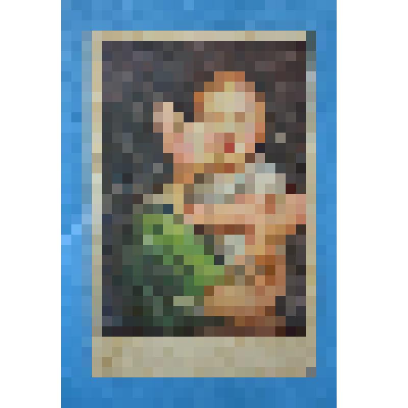 Открытка почтовая. Молодая женщина целует малыша