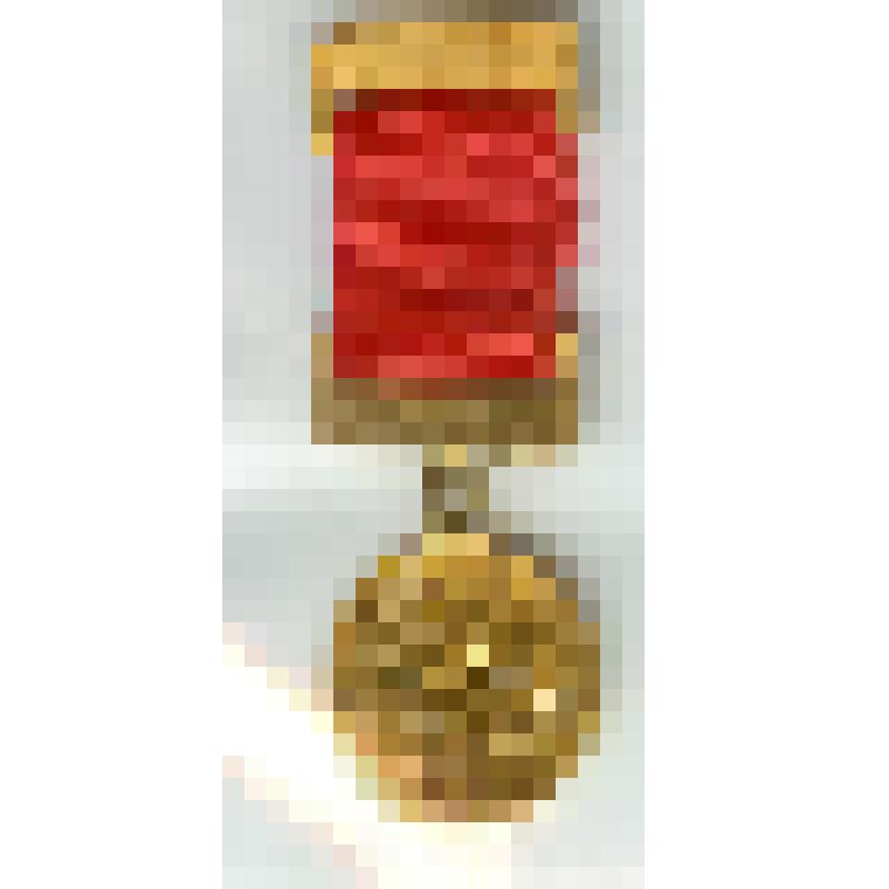 Значок нагрудный "Отличник культурного шефства над селом" Ермаковой В.А., народной артистки СССР, из коллекции материалов Ермаковой Валентины Александровны (1924-2003), народной артистки СССР, лауреата Государственной премии России и премии имени Станисла