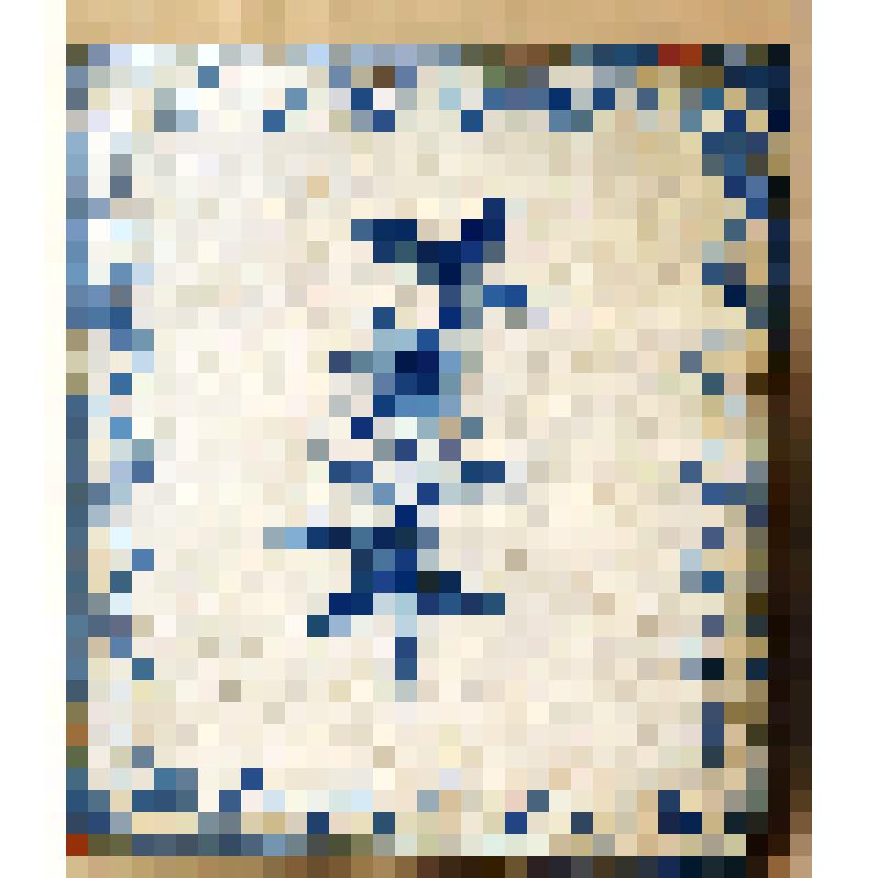 Изразец печной гладкий расписной