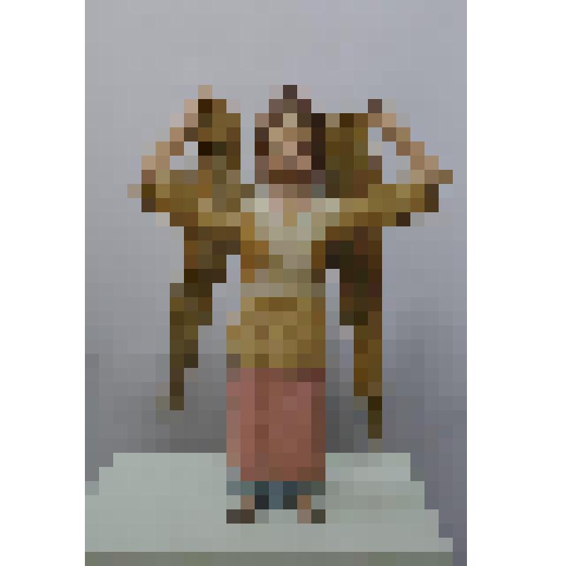 Ангел (с поднятыми вверх руками). Из Страстного ангельского чина. Деревянная скульптура