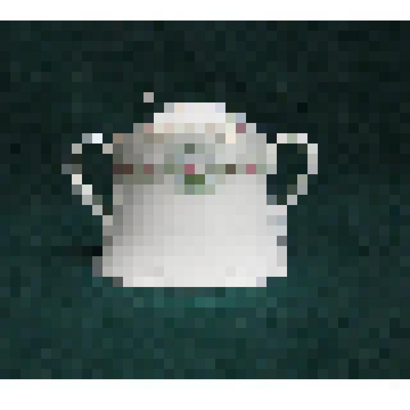 Сахарница из фарфора с цветочным орнаментом. Начало XX века