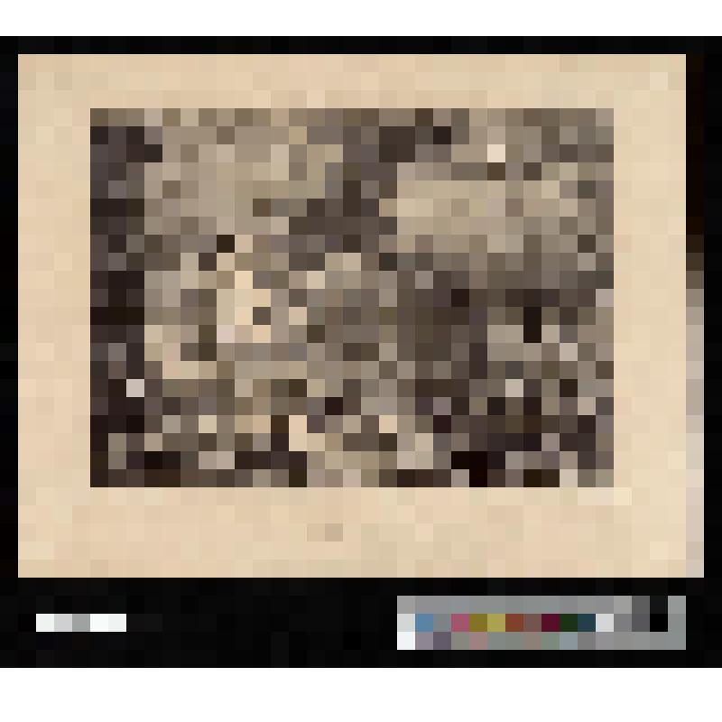 Сцена из революции 1830 года. Пожар помещения жандармерии на Биржевой площади 27-го июля 1830 года